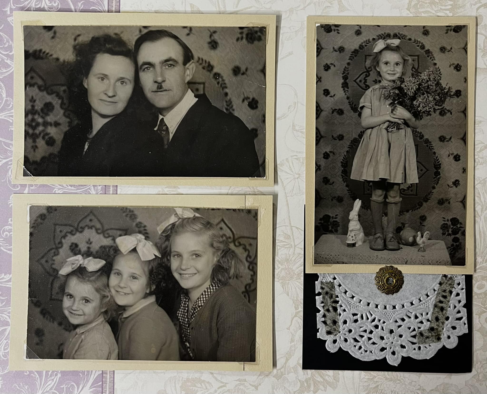 legacy portrait photography from 1954 in a scrap book