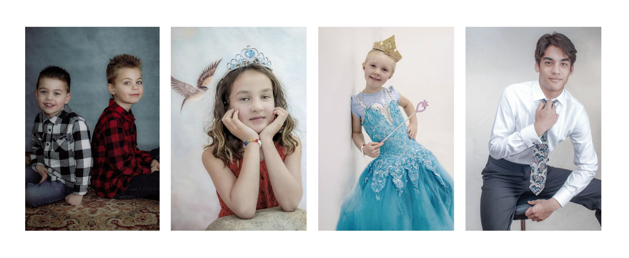 Fashion photo collage of children