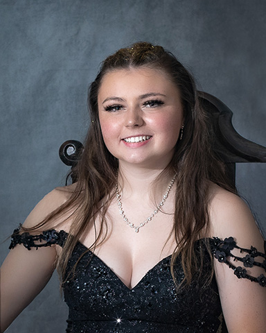 Studio graduation portrait in studio by Kamloops graduation photography