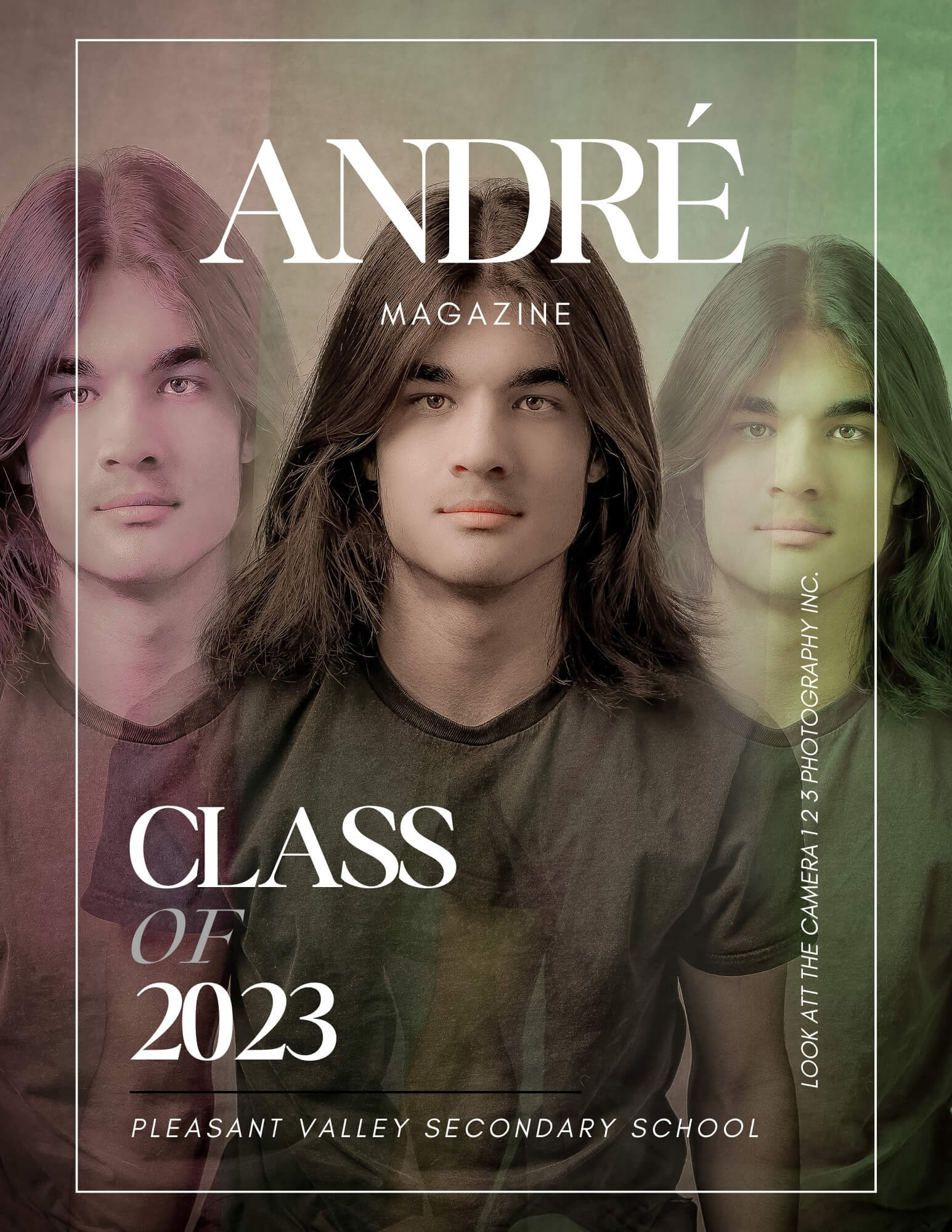 Graduation magazine keepsake cover by Kamloops graduation photography 2023
